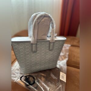 Michael Kors Light Gray Monogram Tote